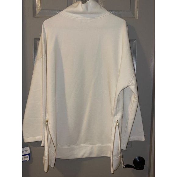 JoyLab XXL Ivory Plush Zip Pullover Sweatshirt – Cozy, Minimalist, & Chic, NWT - Picture 2 of 9